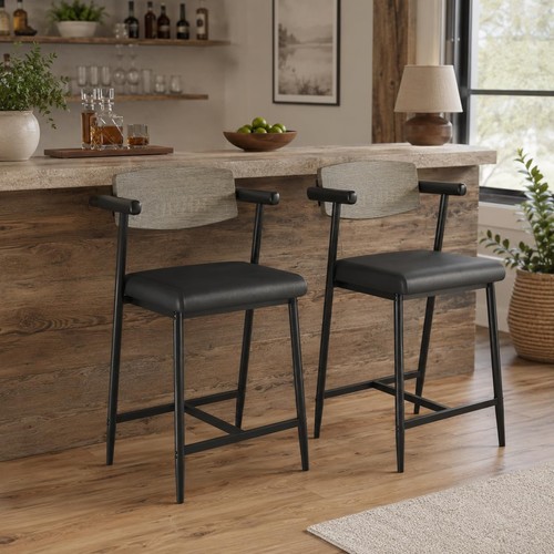 Upholstered counter bar stools - upholstered,