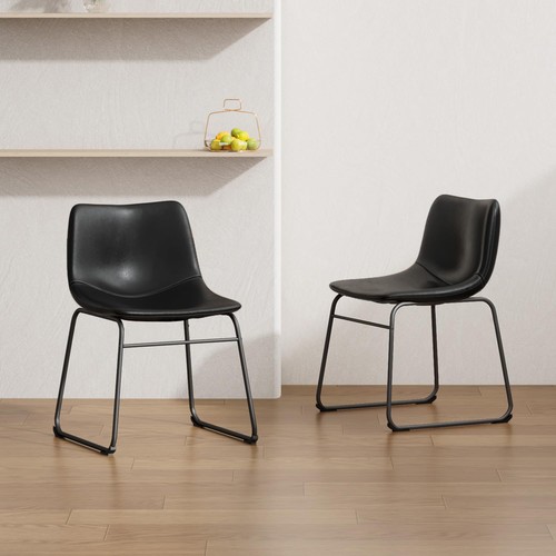 18in leather black - leather, counter