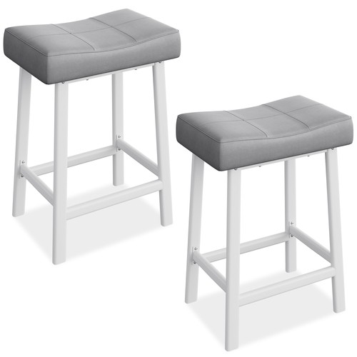 2pc modern saddle bar stools - modern,