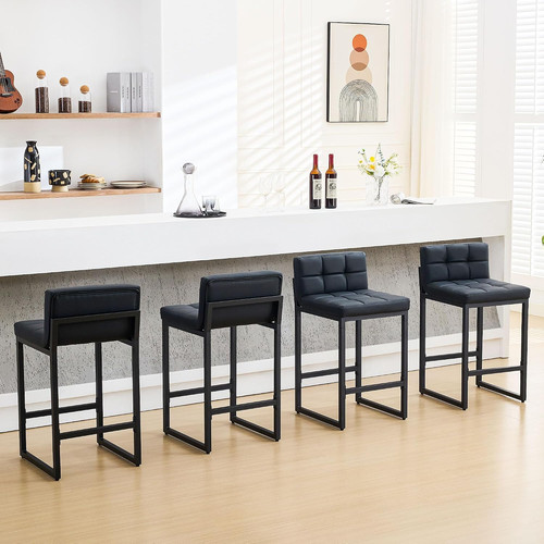 Bar stools set pu - of, 4,