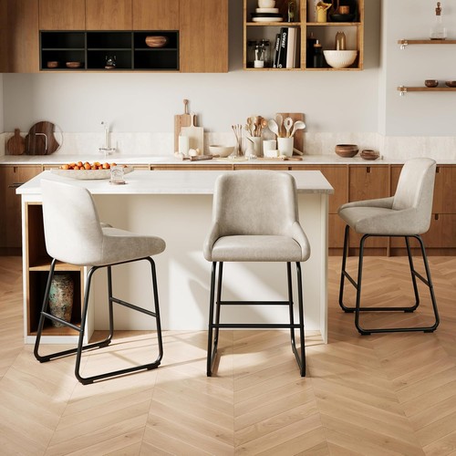 Leather bar stools set - pu,